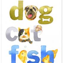 Dog Cat Fish Letters_500