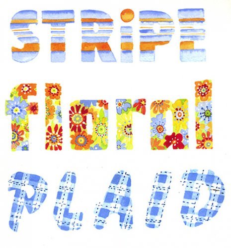 Stripe Floral Plaid Letters_500